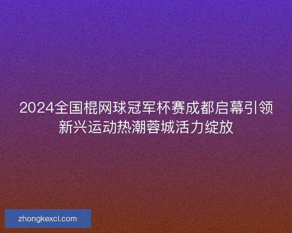 2024全国棍网球冠军杯赛成都启幕引领新兴运动热潮蓉城活力绽放